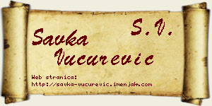 Savka Vučurević vizit kartica